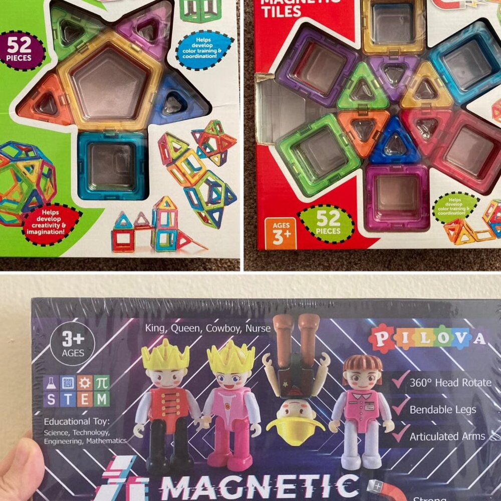 Bundle of brand new MAGNETIC TILES and FIGURES